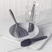 Zeal Kitchen Tongs, Slotted Turner & Spatula Spoon Set in Dark Grey