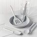 Zeal Kitchen Tongs, Slotted Turner, Spoon & Spatula Spoon Set in French Grey