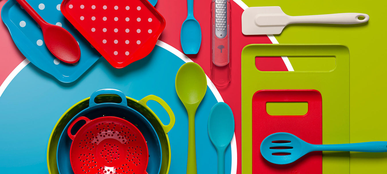 Bright Coloured Kitchen Accessories for Cooking, Serving & Dining