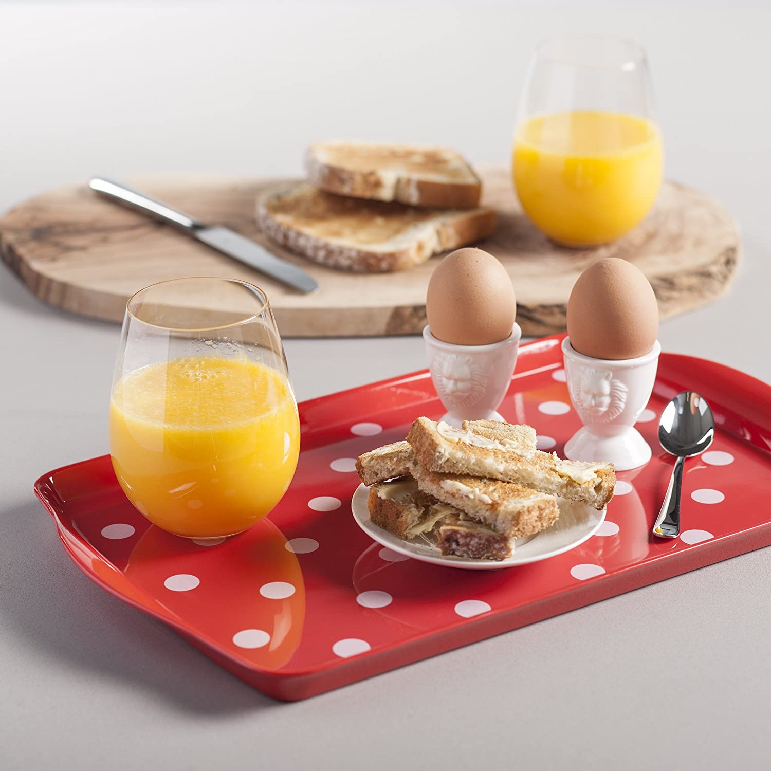 Premium Melamine Dotty Tray, Medium