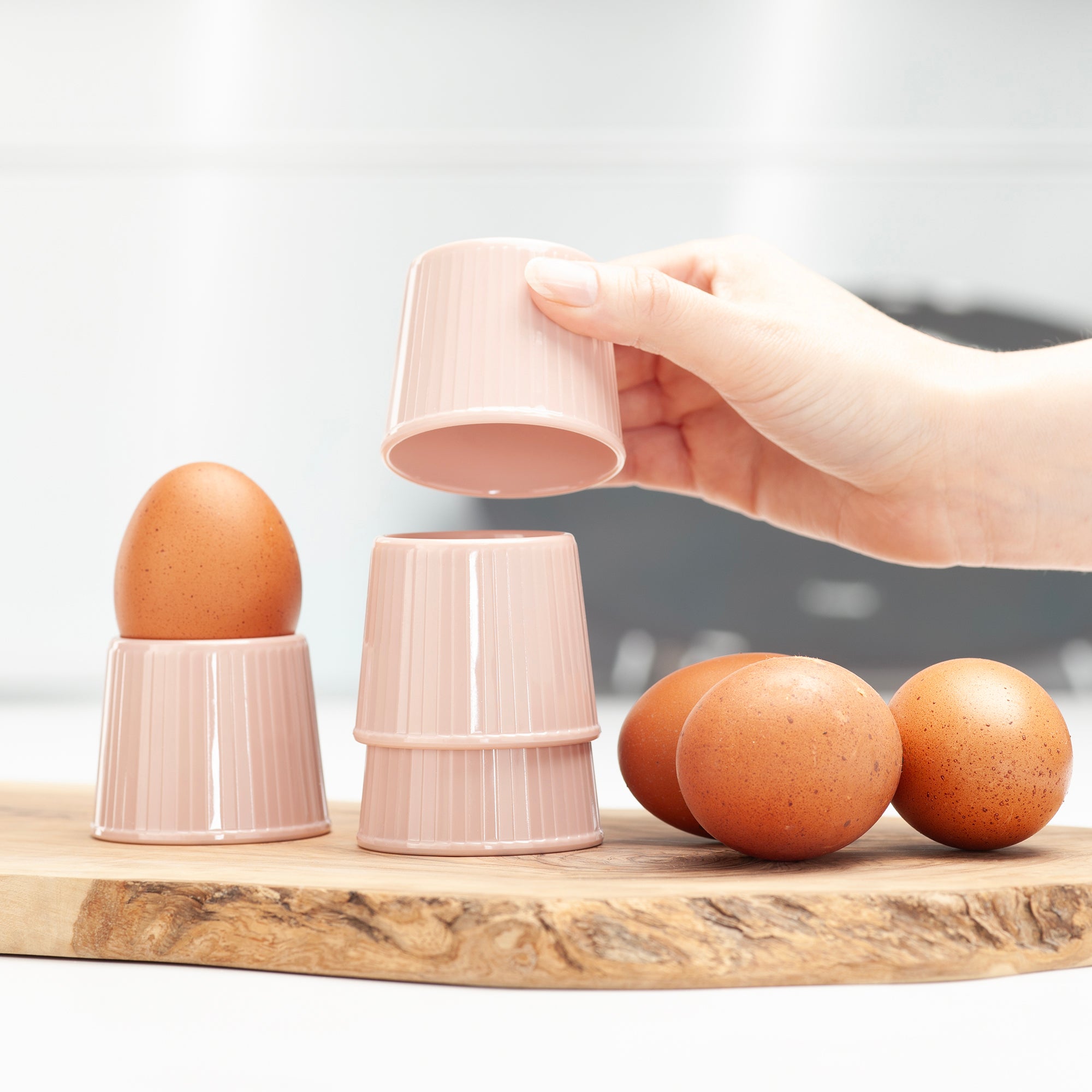 Retro Style Stack and Store Egg Cups