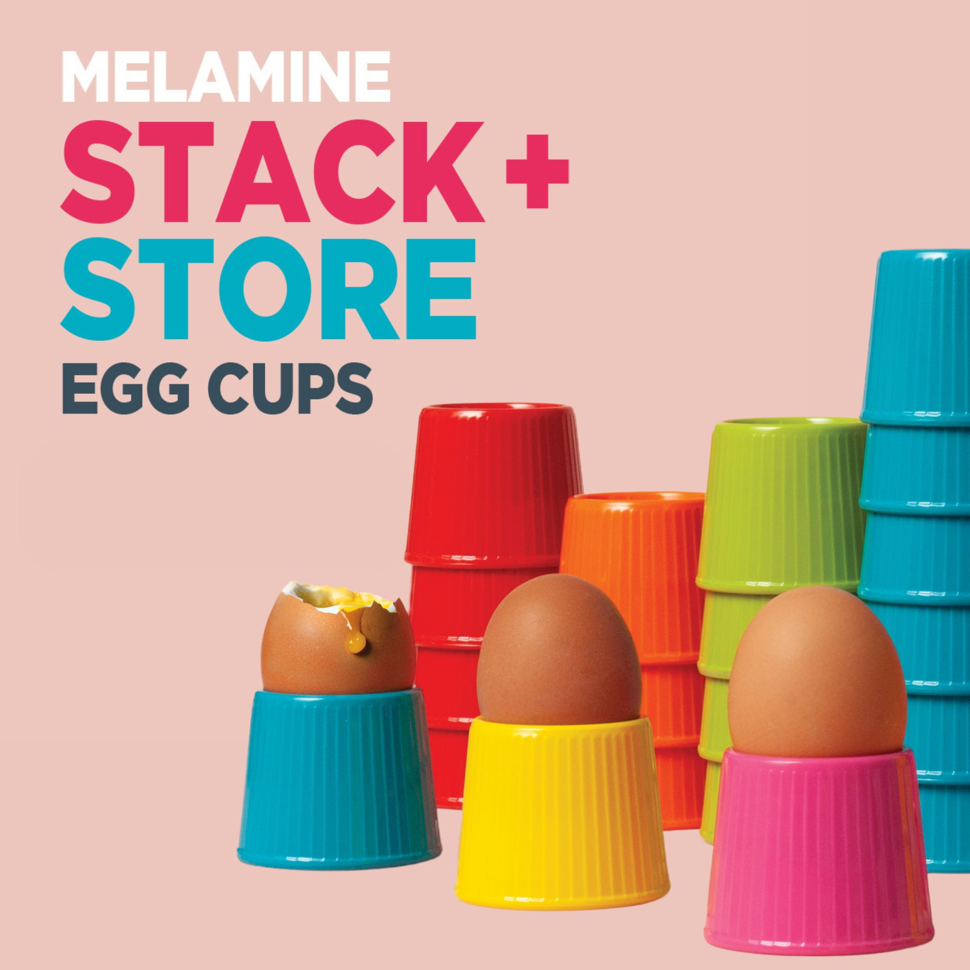 Retro Style Stack and Store Egg Cups