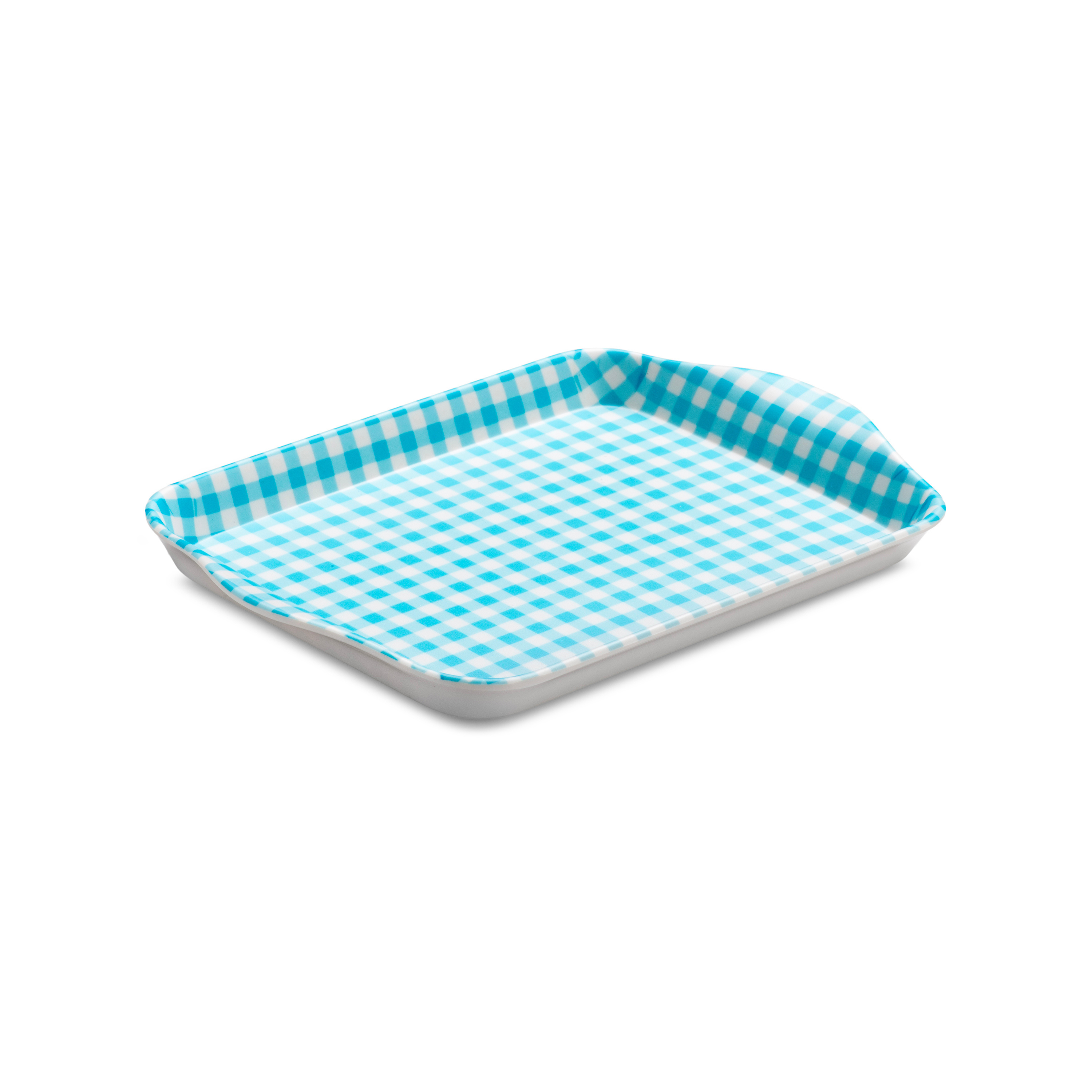 Premium Melamine Gingham Tray, Mini