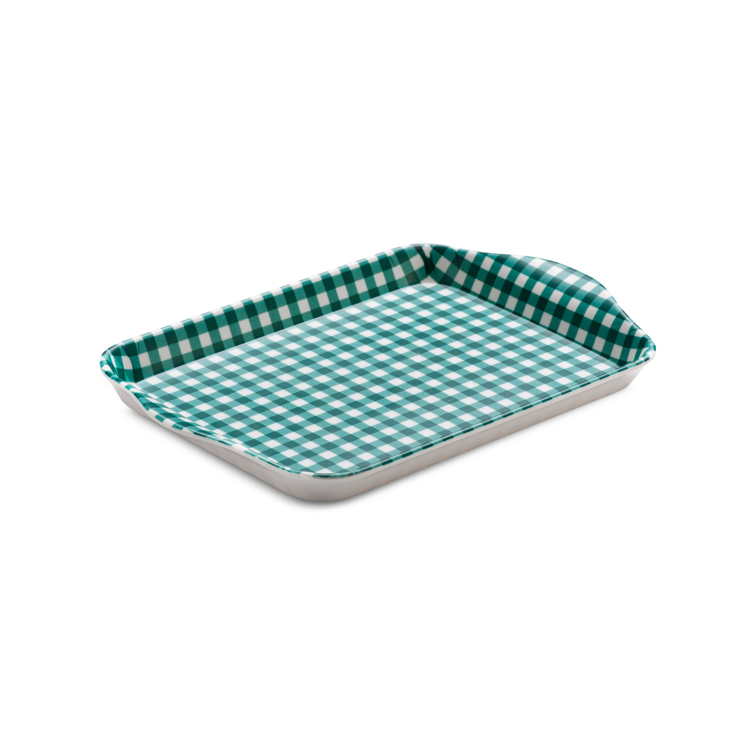 Premium Melamine Gingham Tray, Mini