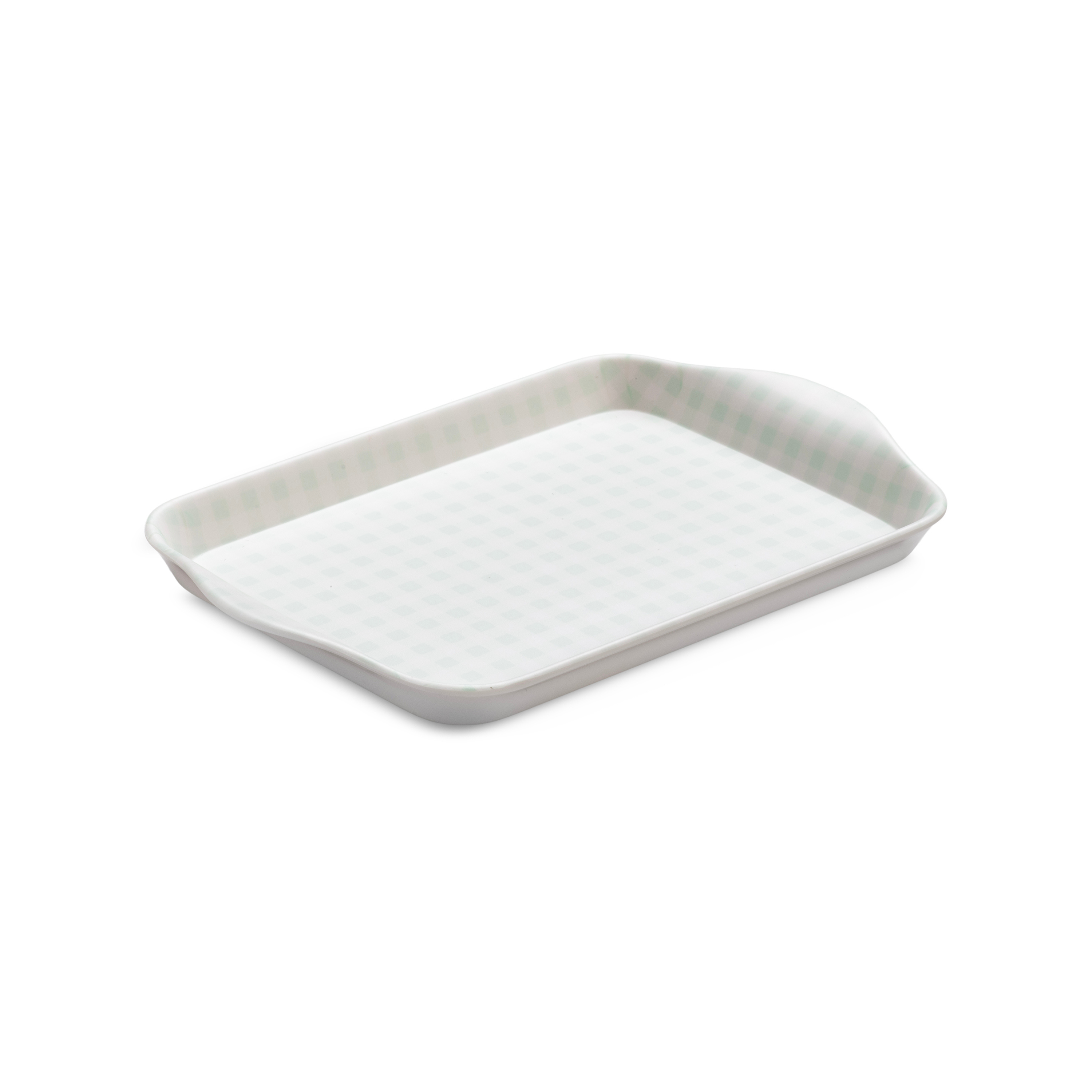 Premium Melamine Gingham Tray, Mini