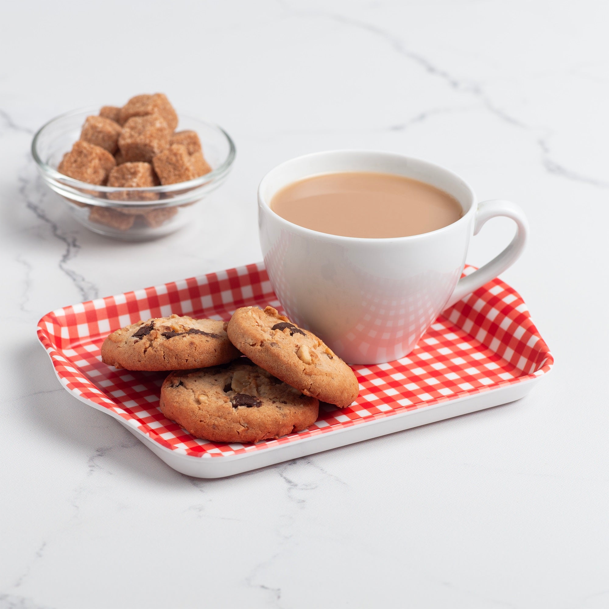 Premium Melamine Gingham Tray, Mini