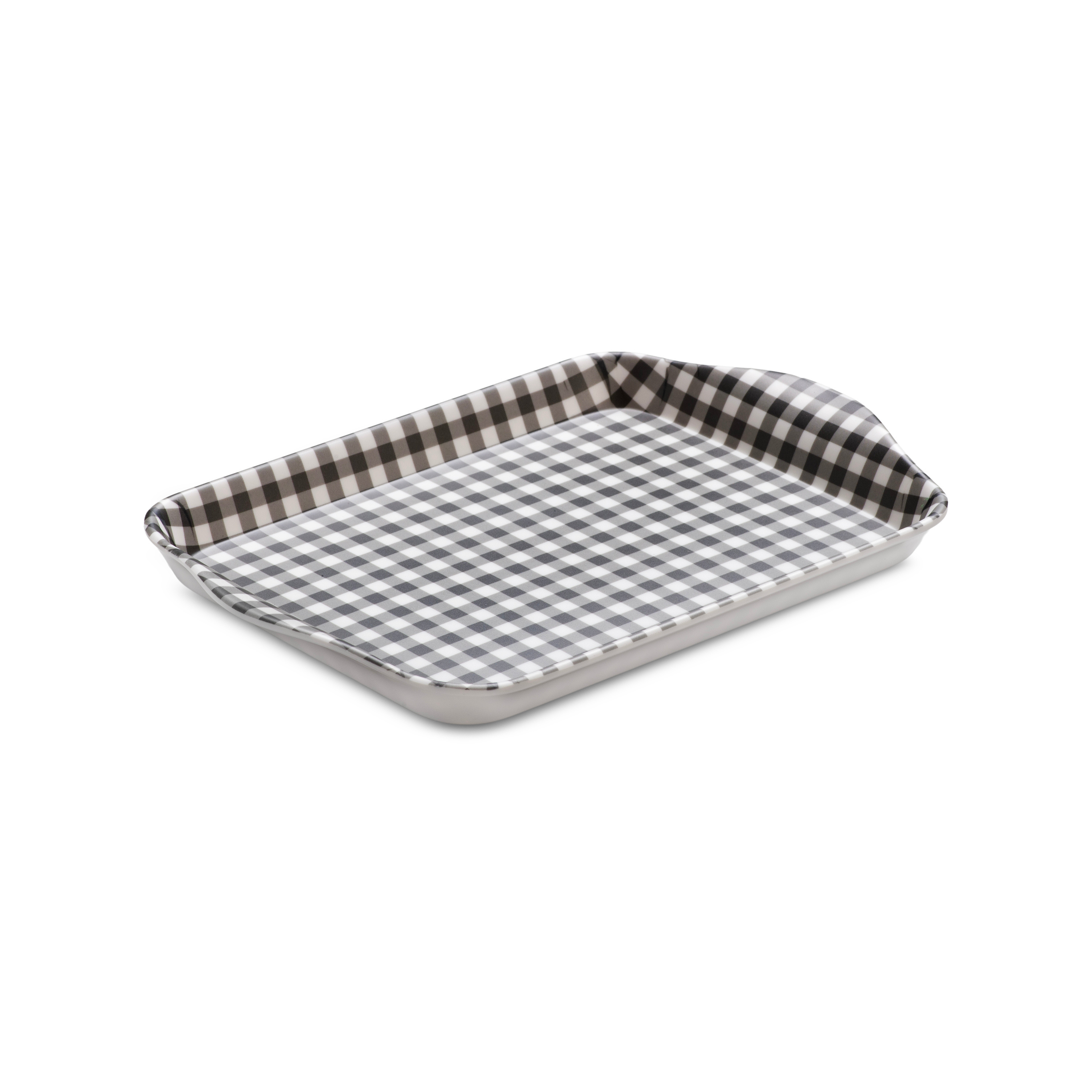 Premium Melamine Gingham Tray, Mini