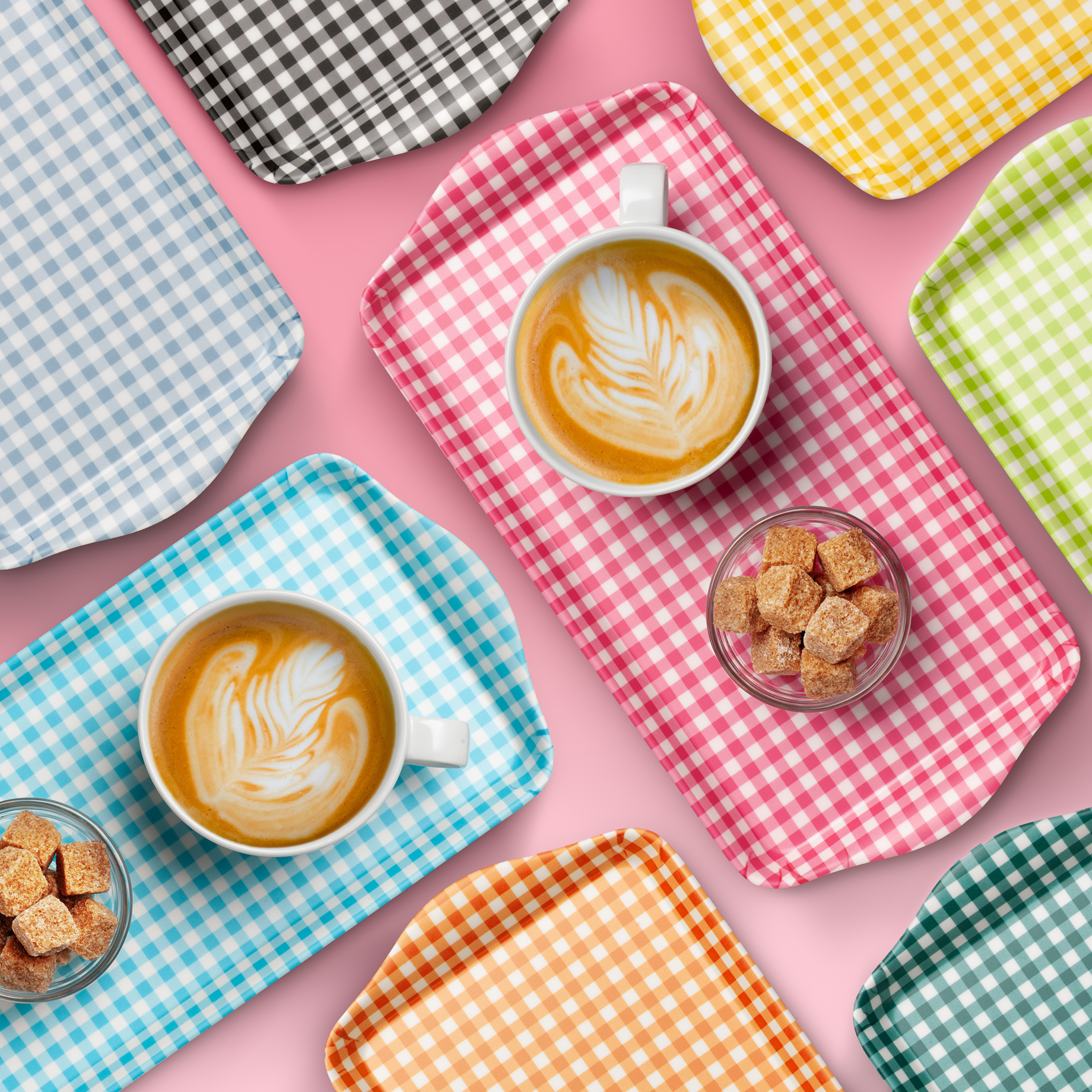 Premium Melamine Gingham Sandwich Tray