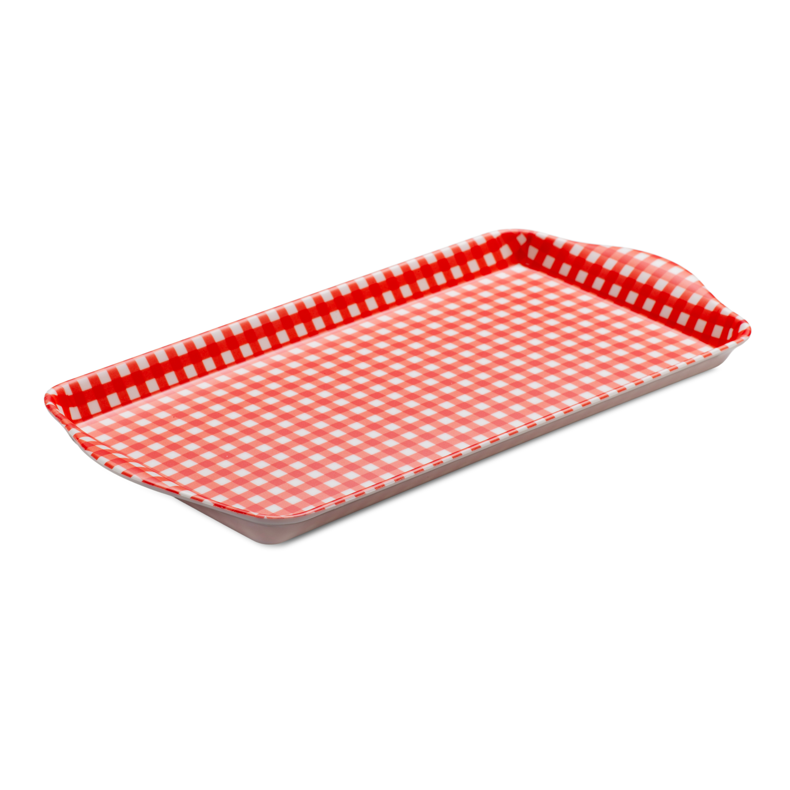 Premium Melamine Gingham Sandwich Tray