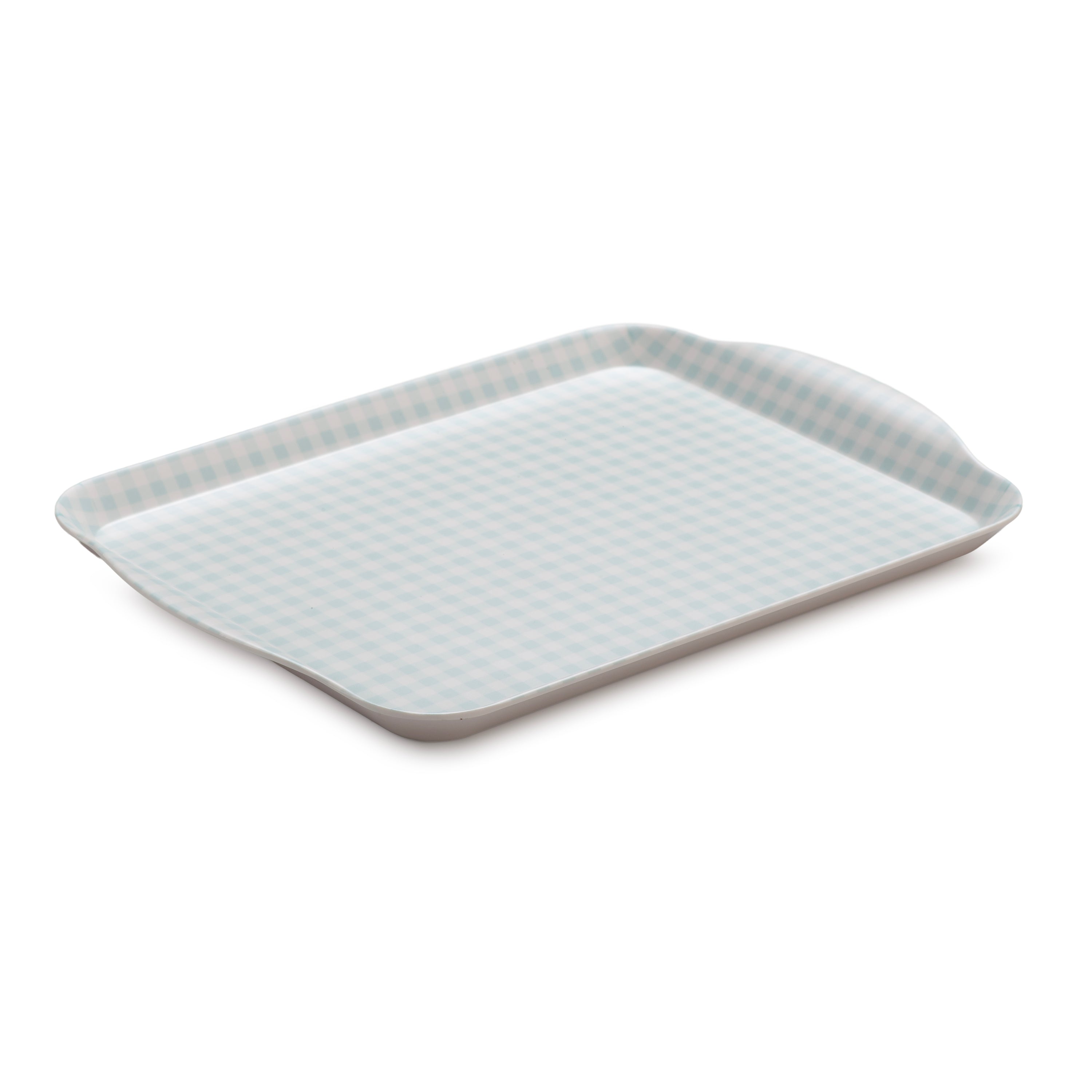 Premium Melamine Gingham Tray, 30 x 21cm