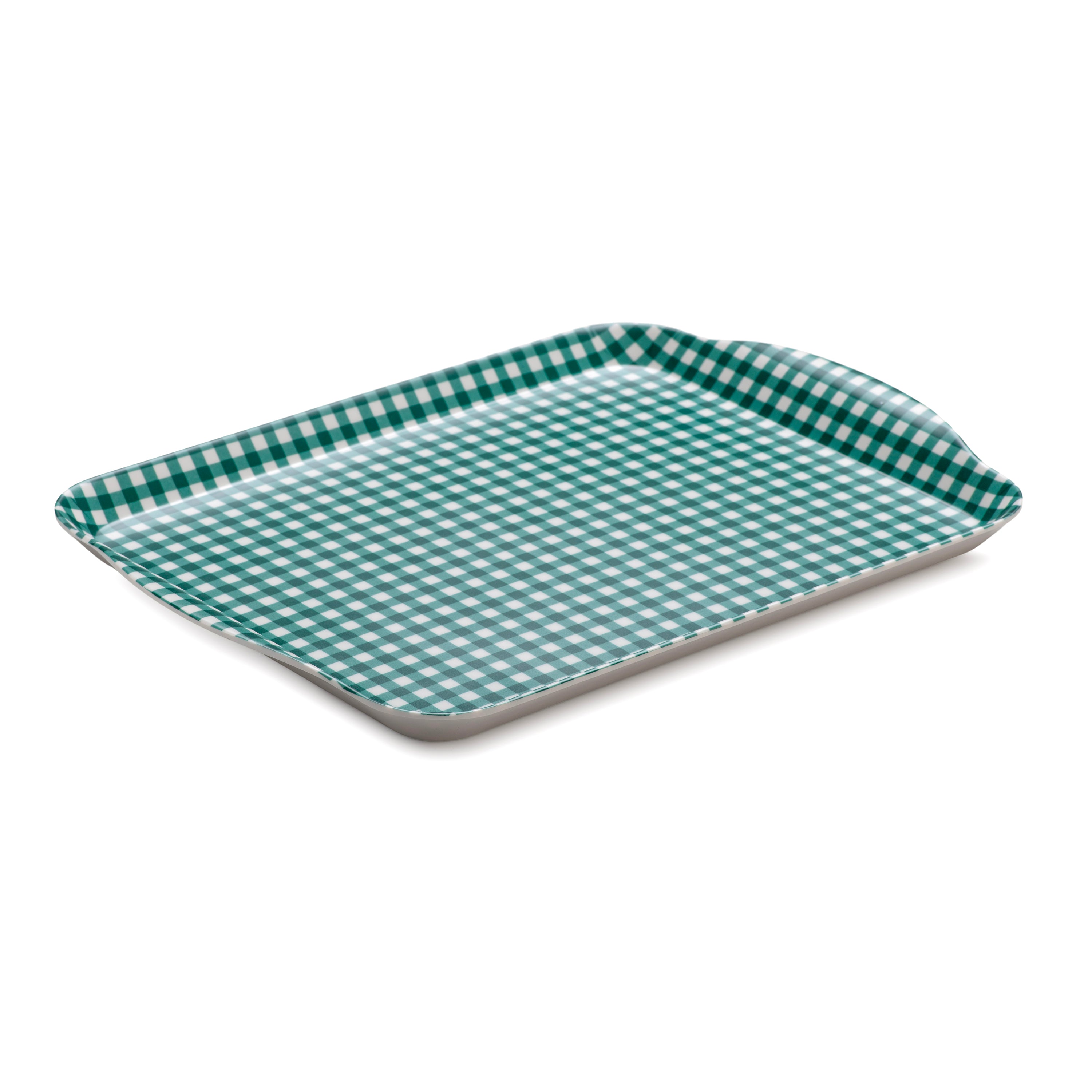Premium Melamine Gingham Tray, 30 x 21cm