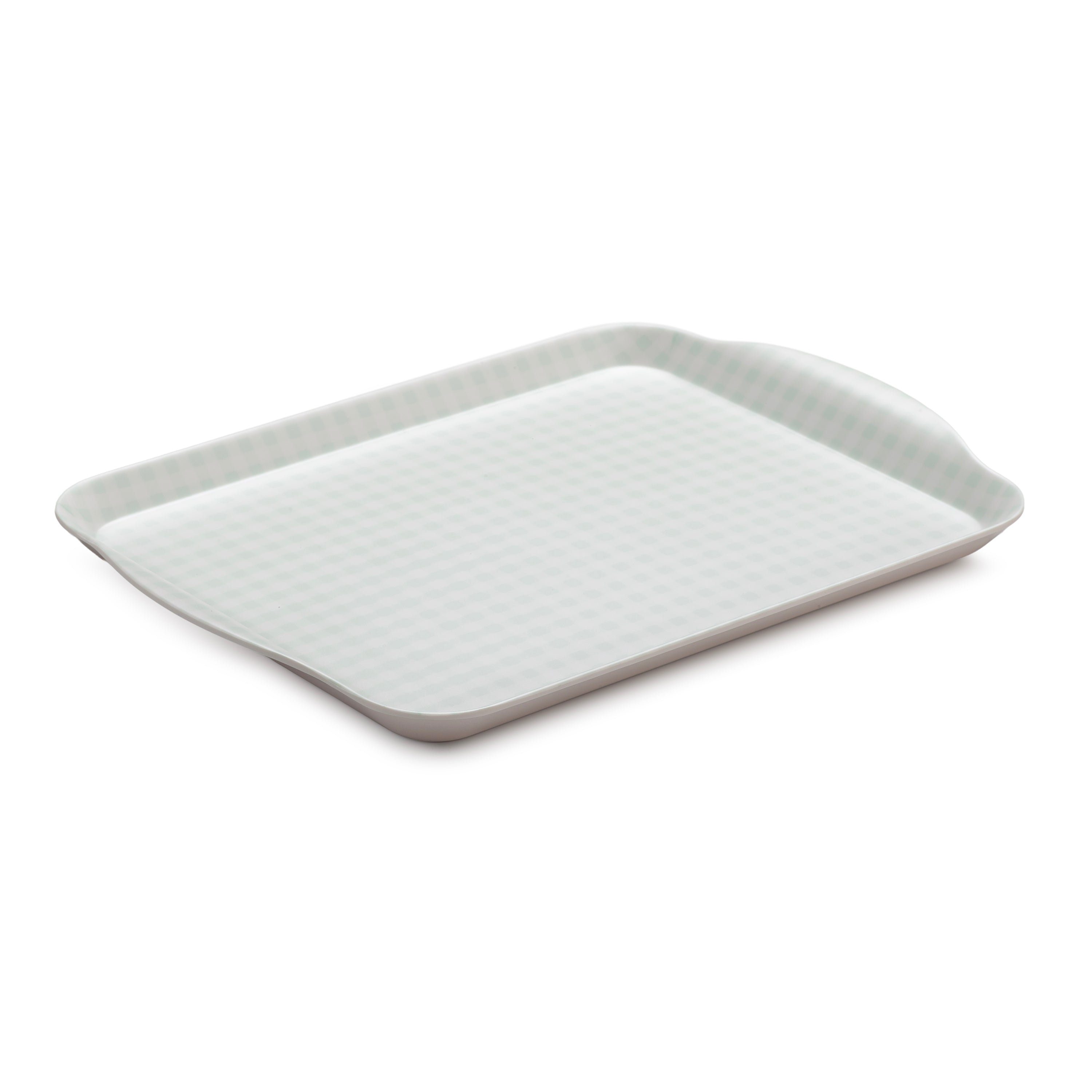 Premium Melamine Gingham Tray, 30 x 21cm