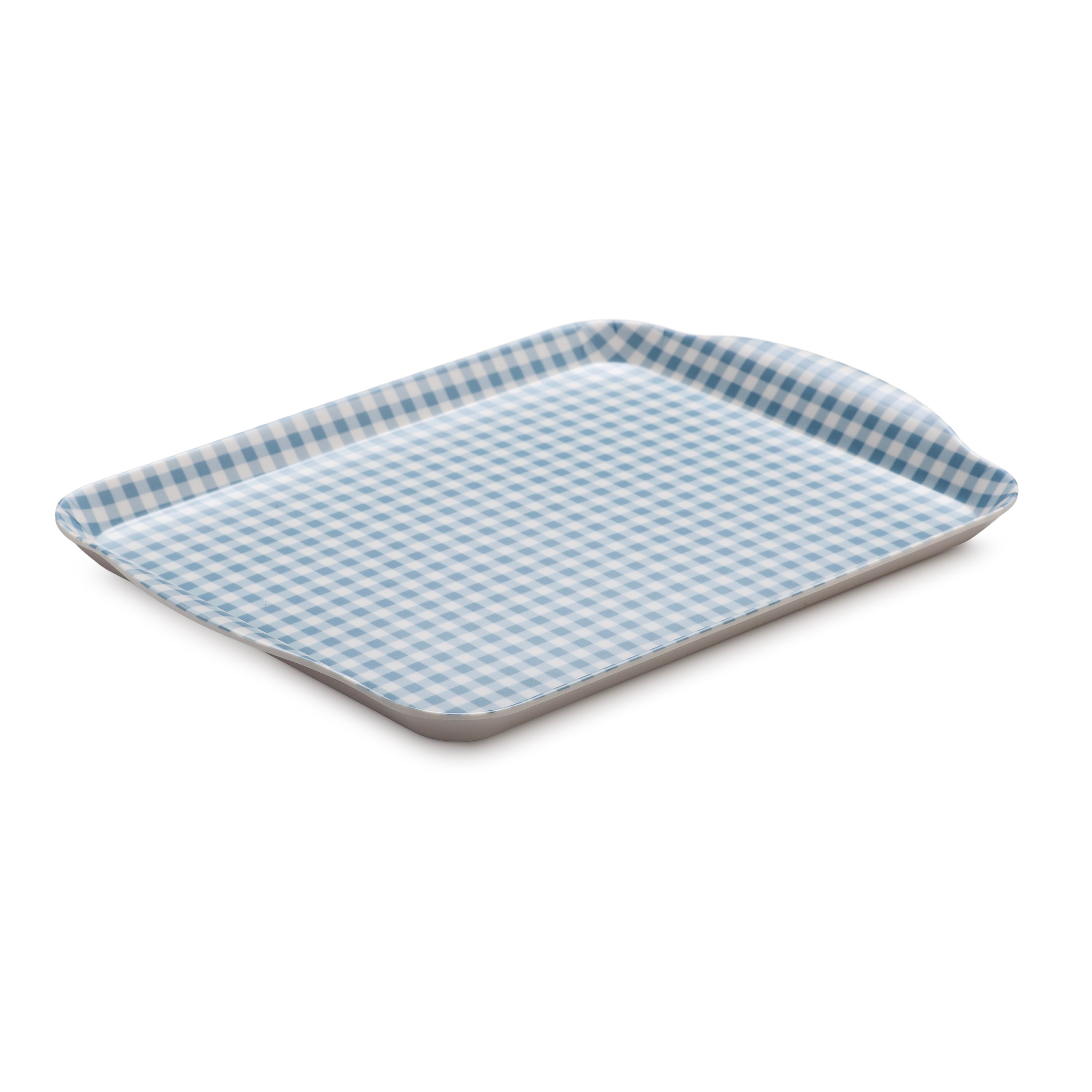 Premium Melamine Gingham Tray, 30 x 21cm