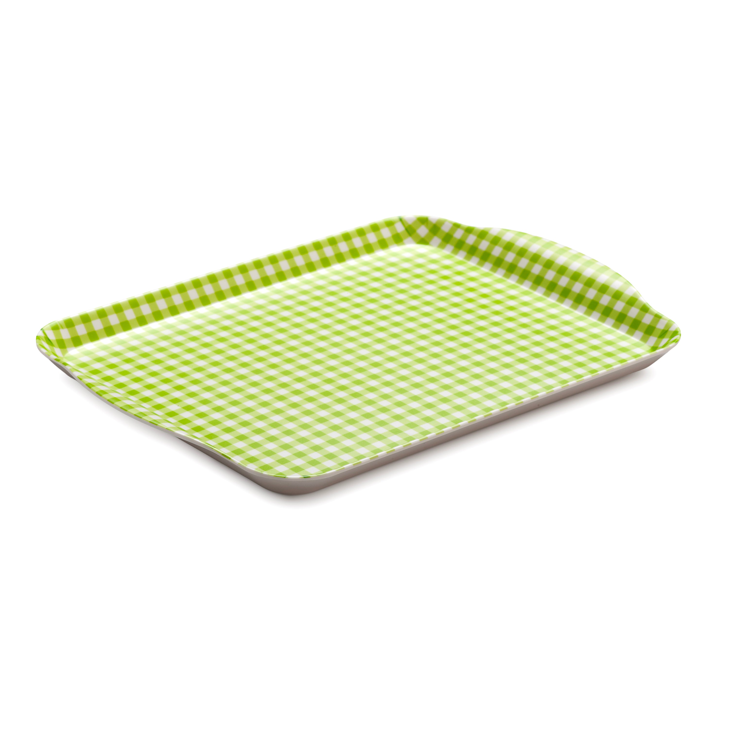 Premium Melamine Gingham Tray, 30 x 21cm