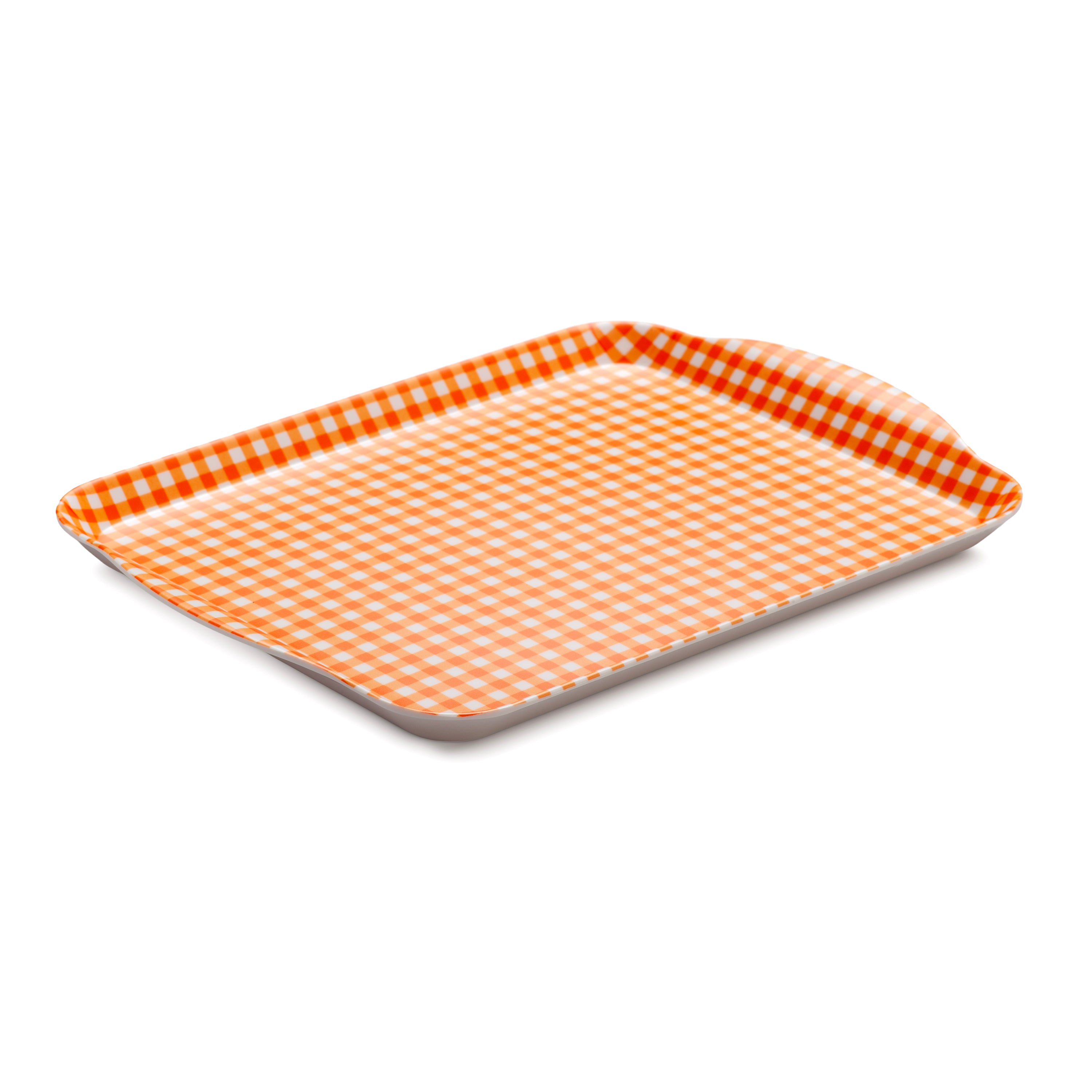 Premium Melamine Gingham Tray, 30 x 21cm