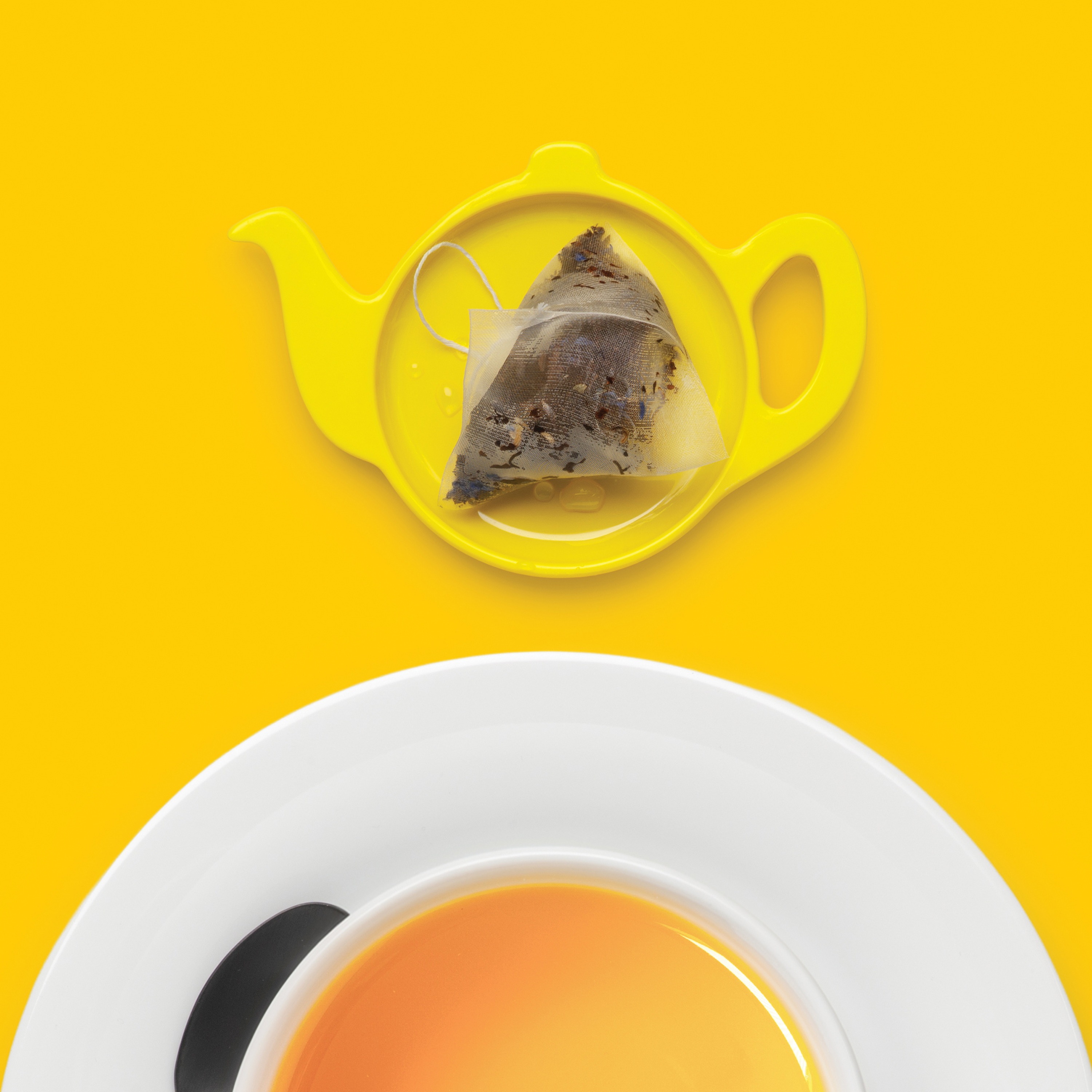 Teapot Shaped Melamine Tea Bag Tidy