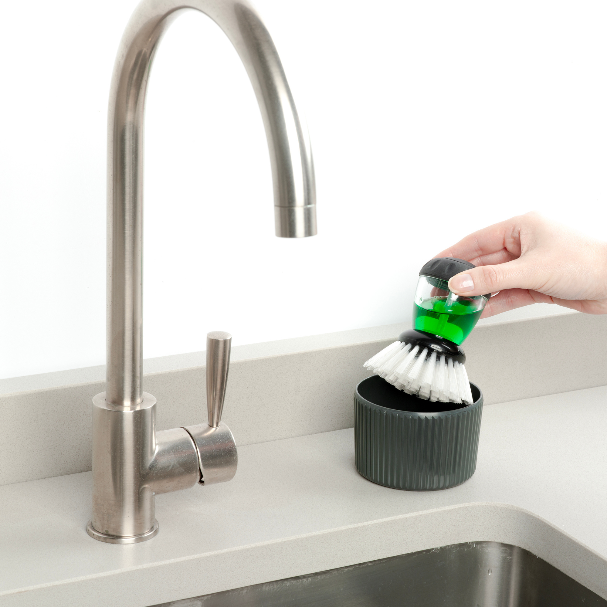 Washing Up Dish Brush & Holder Set