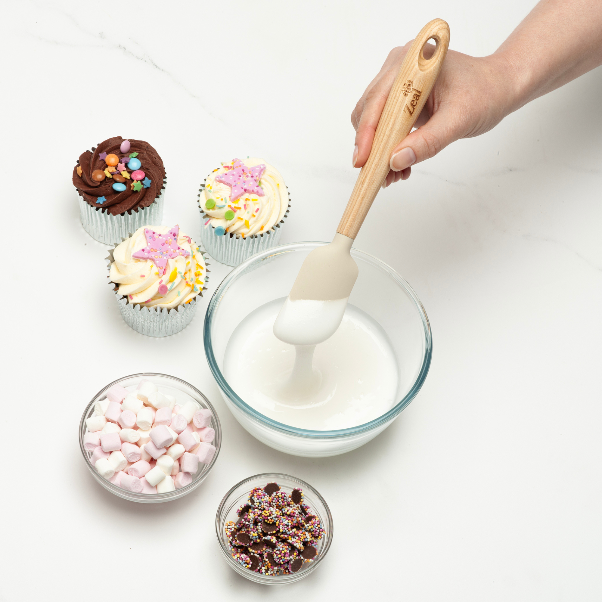 Ash Wood Handled Spatula, 19cm