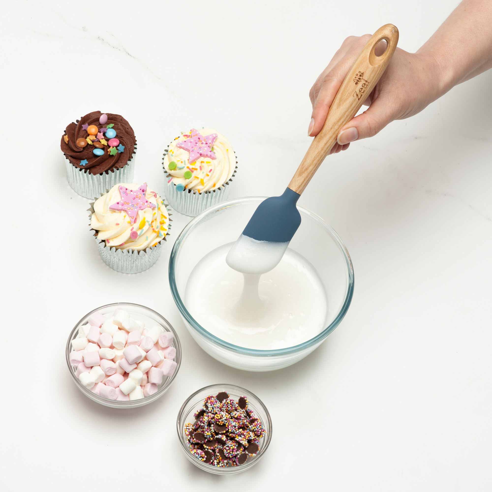 Ash Wood Handled Spatula, 19cm