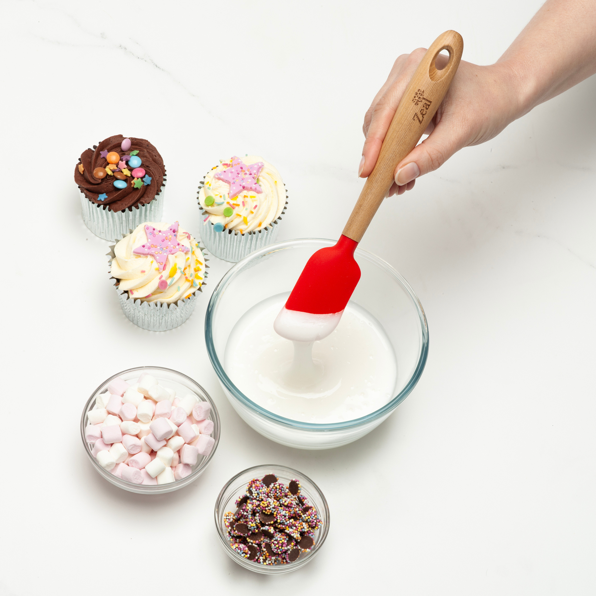 Ash Wood Handled Spatula, 19cm