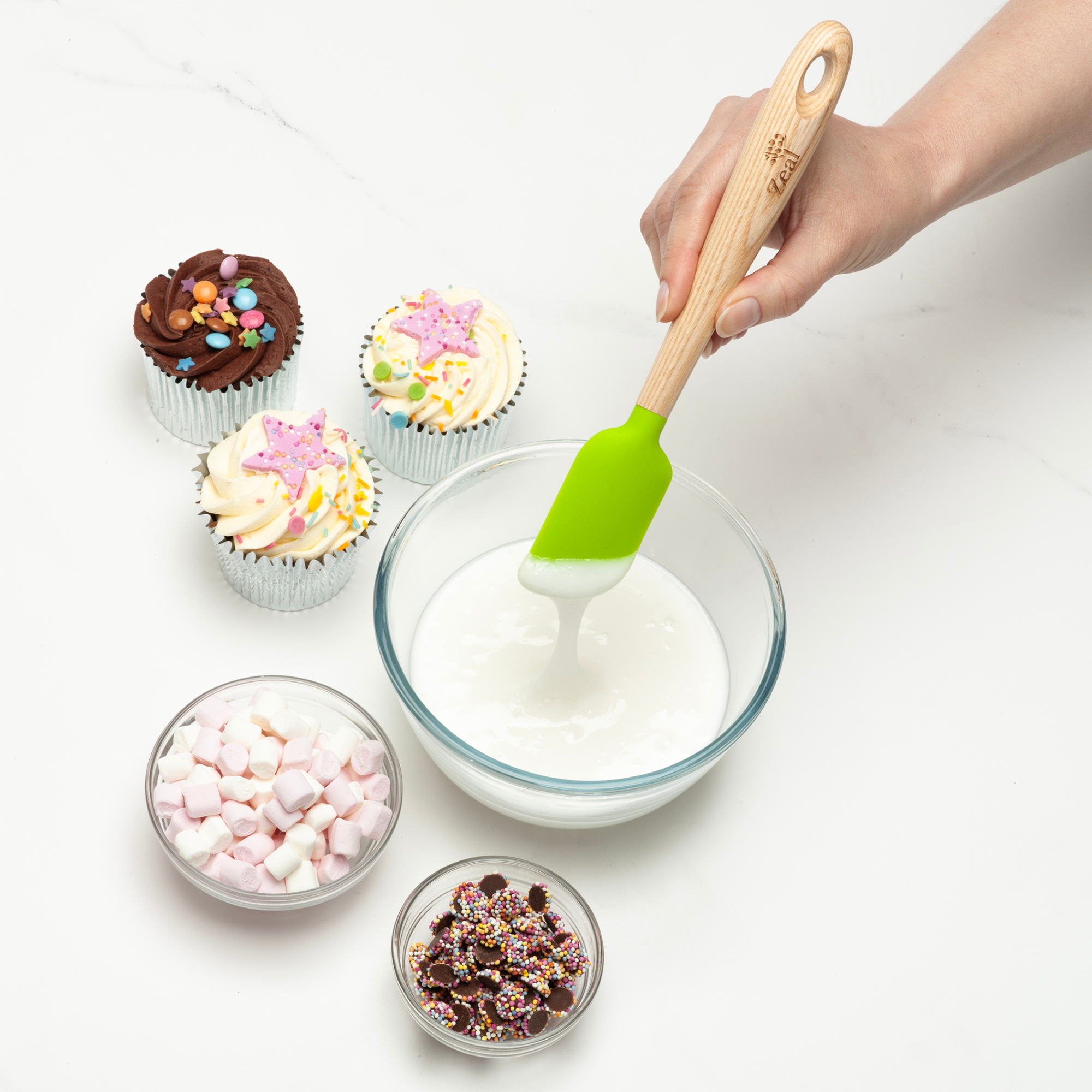 Ash Wood Handled Spatula, 19cm