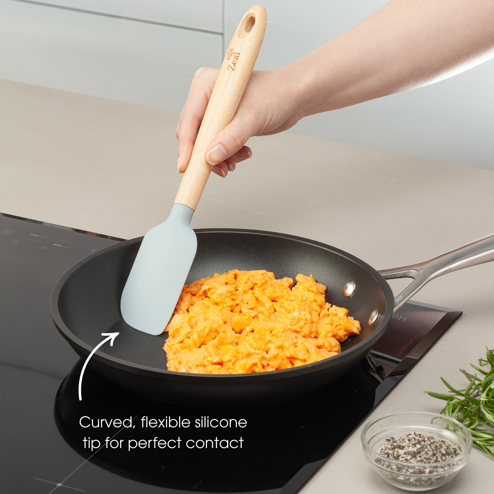 Ash Wood Handled Spatula, 25cm