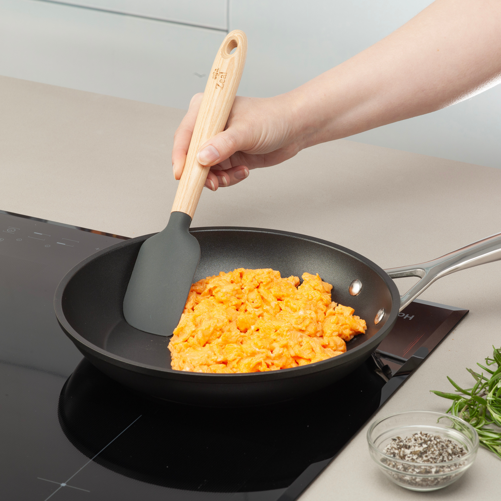 Ash Wood Handled Spatula, 25cm