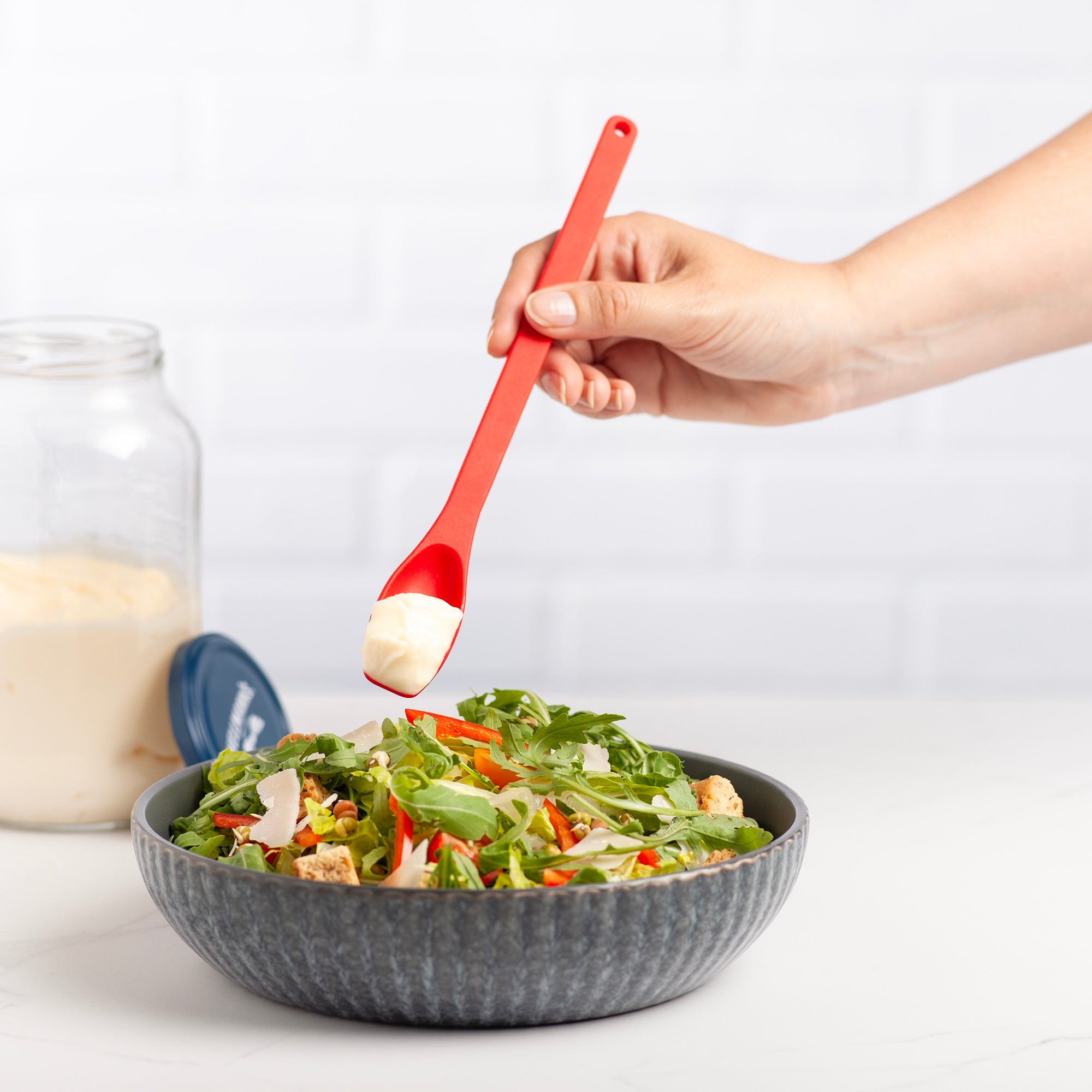 Silicone Jar & Mayo Spoon