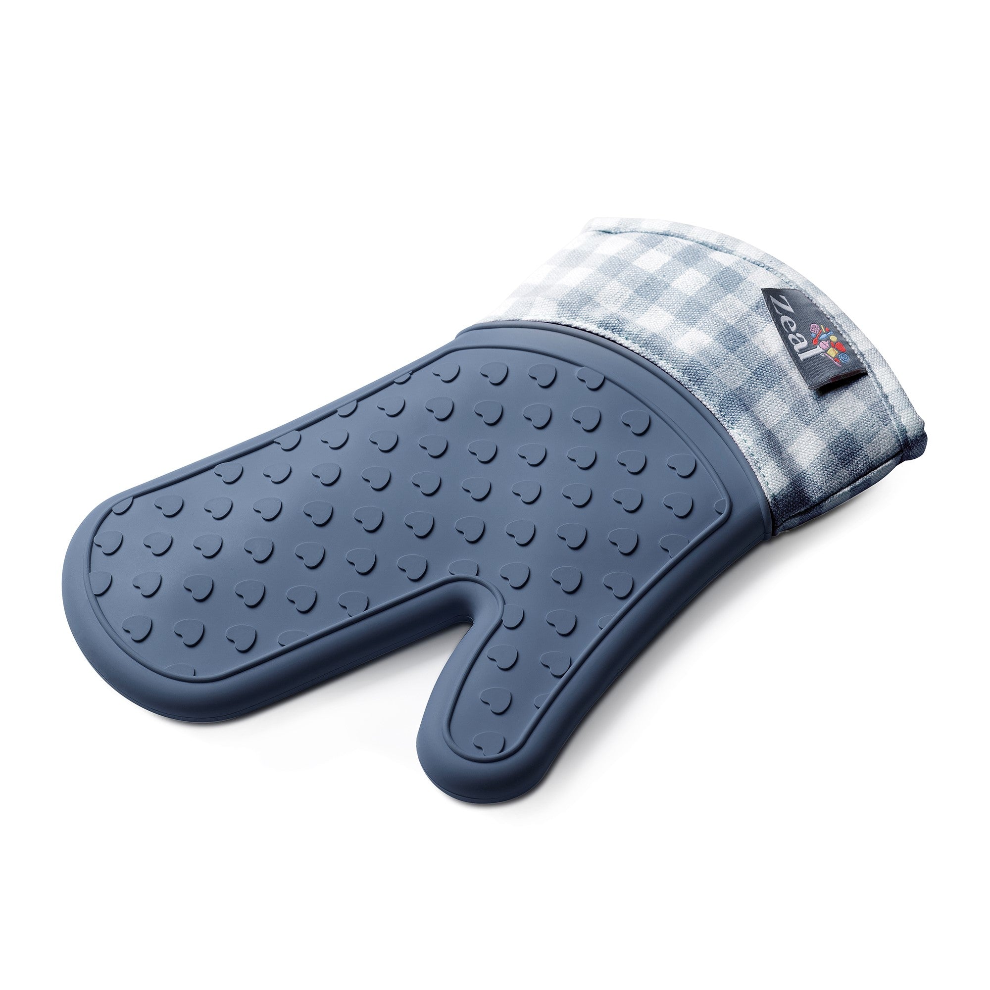 Steam Stop™ Waterproof Silicone Single Oven Glove, Gingham Heart