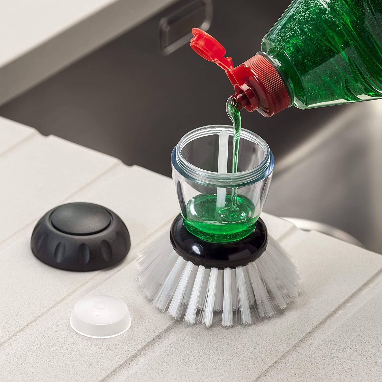 Washing Up Dish Brush & Holder Set