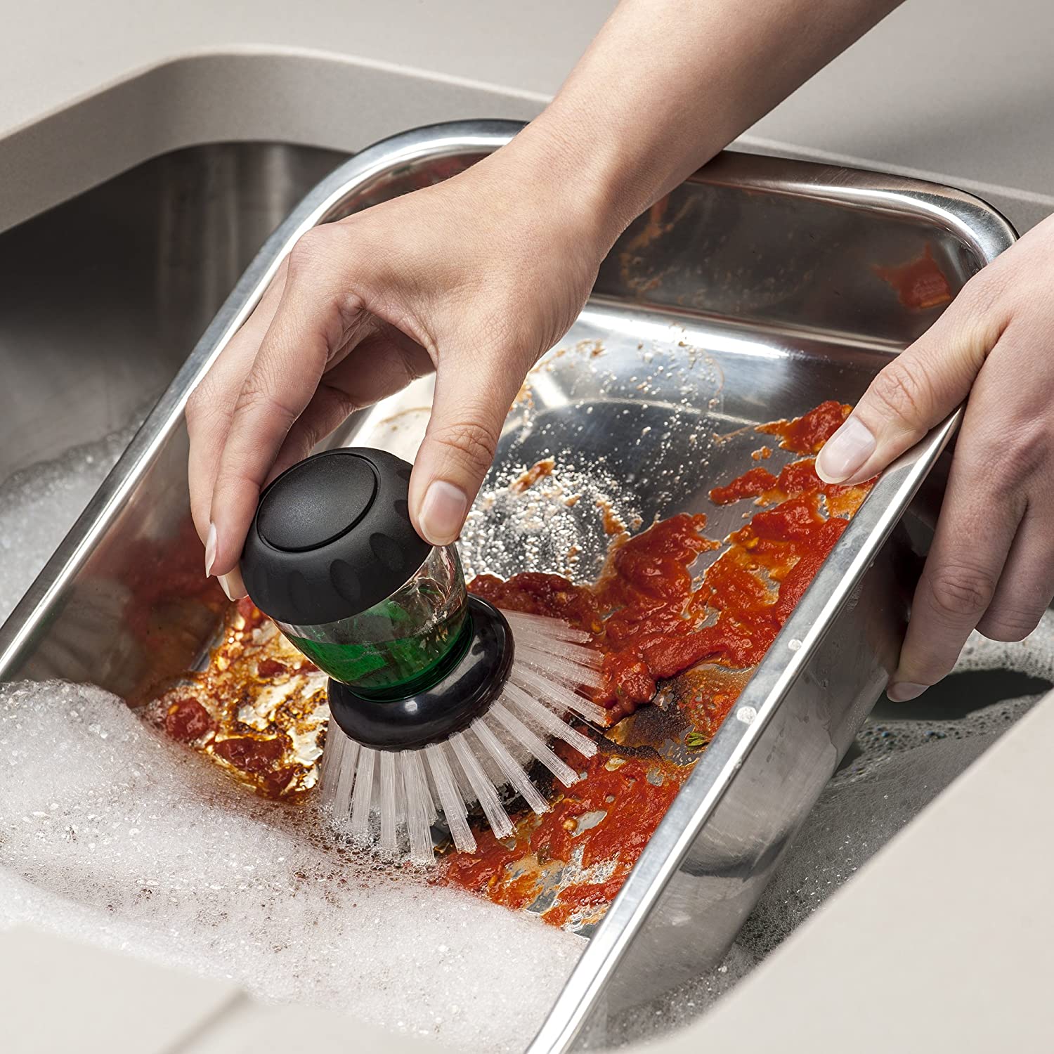 Washing Up Dish Brush & Holder Set