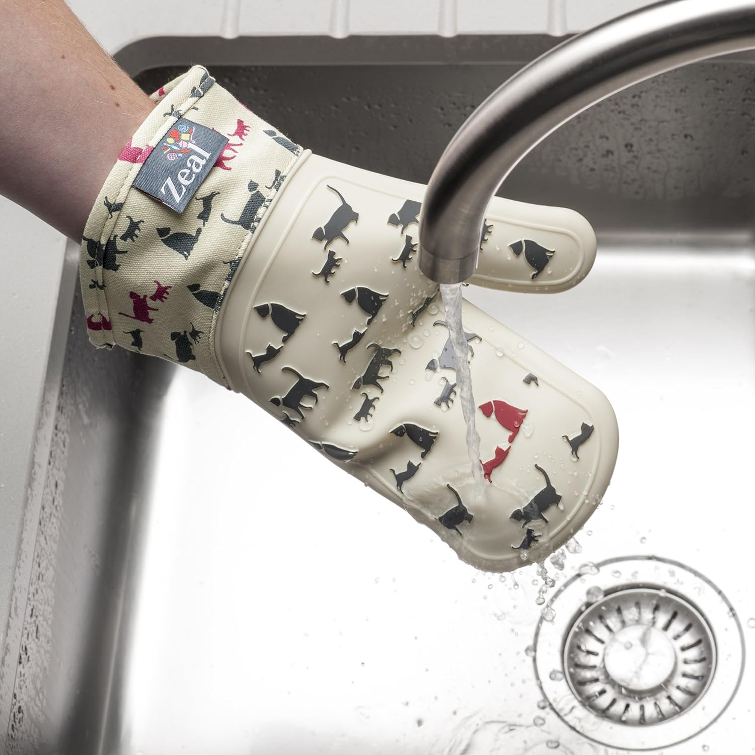 Steam Stop™ Waterproof Silicone Single Oven Glove, Animal