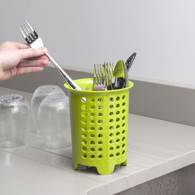 Melamine Cutlery Drainer in use