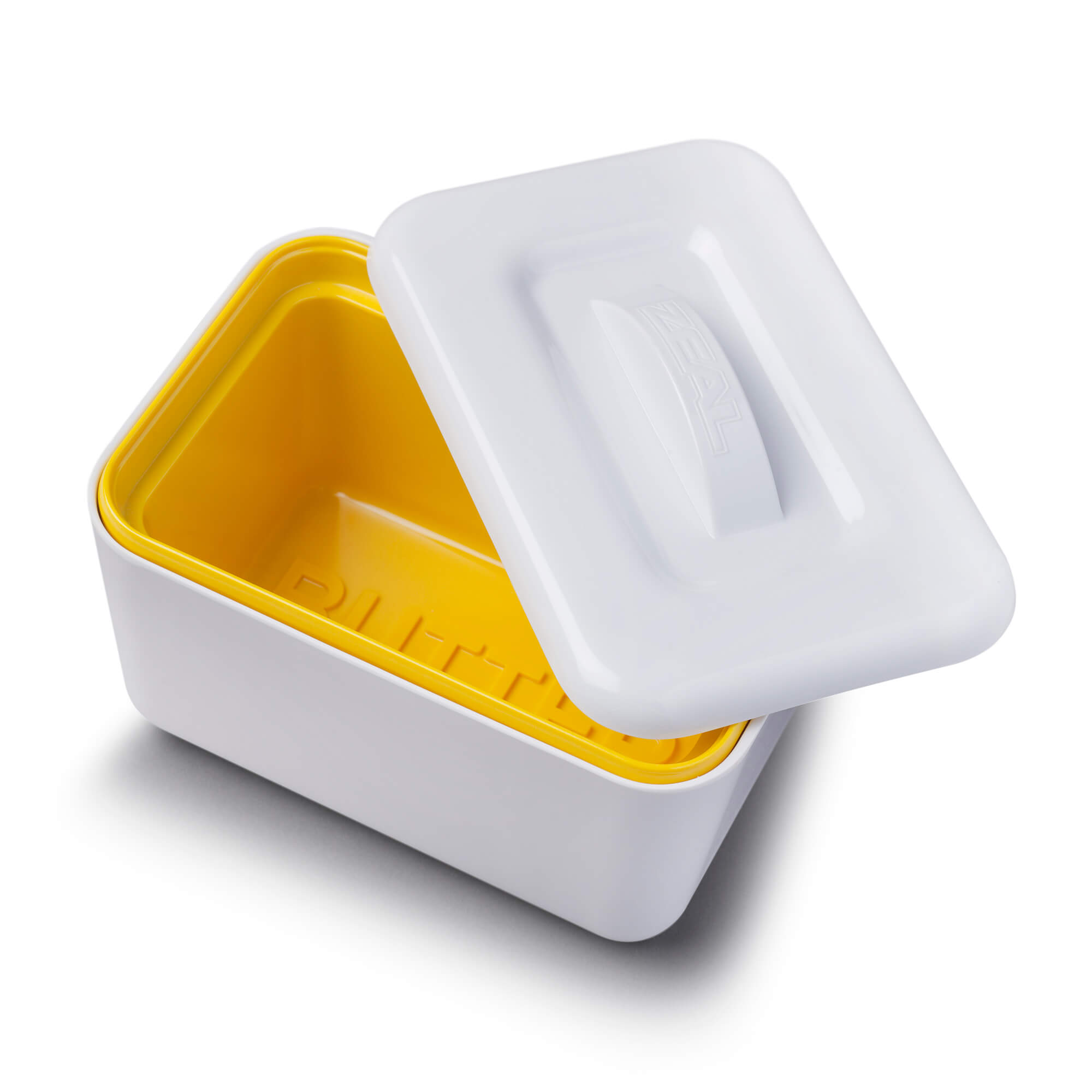 Inside of White Melamine Butter Dish by Zeal