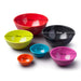 Zeal Set of 6 Melamine Round Nesting Bowls in Bright Colours dimensions