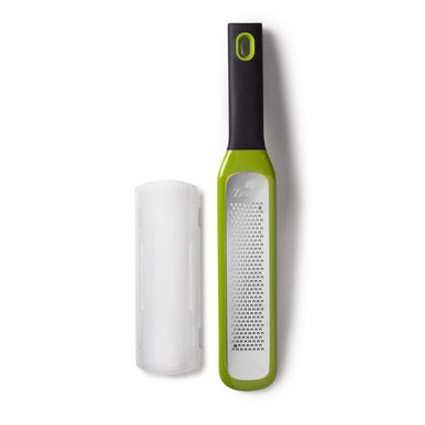 Lime green Fine Grater with safety guard by Zeal