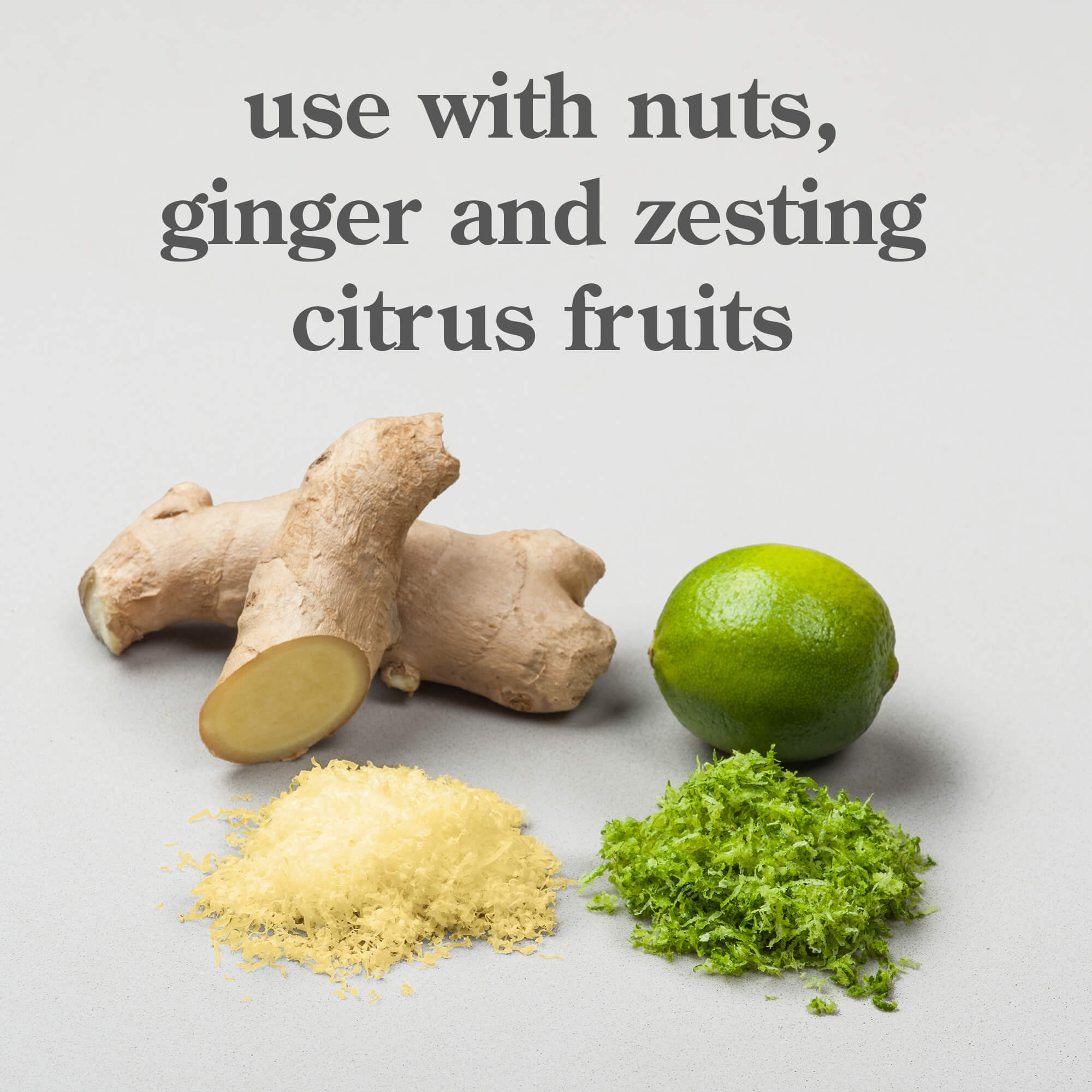 Zeal Fine Grater for grated ginger and zested lime