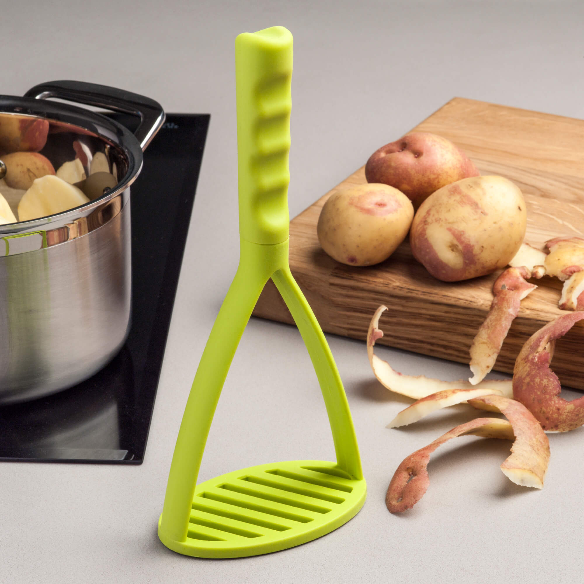 Silicone Potato Masher Charcoal — Culinary Apple