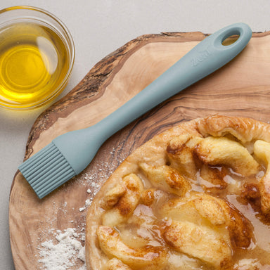Using a Zeal Silicone Pastry Brush on an apple flan