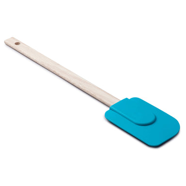 Zeal Silicone Spatula in Aqua with wooden handle 