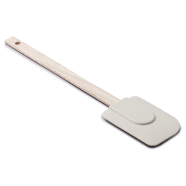 Zeal Silicone Spatula in Cream with wooden handle