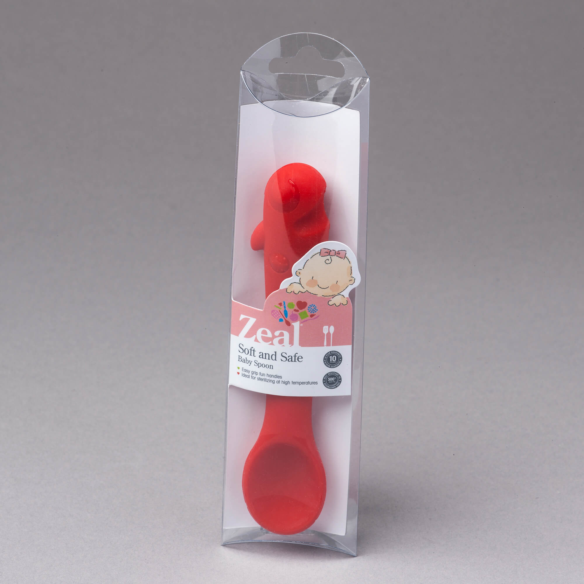Zeal Silicone Goldfish Baby Spoon in packaging