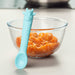 Zeal Silicone Cow Baby Spoon with pureed carrots