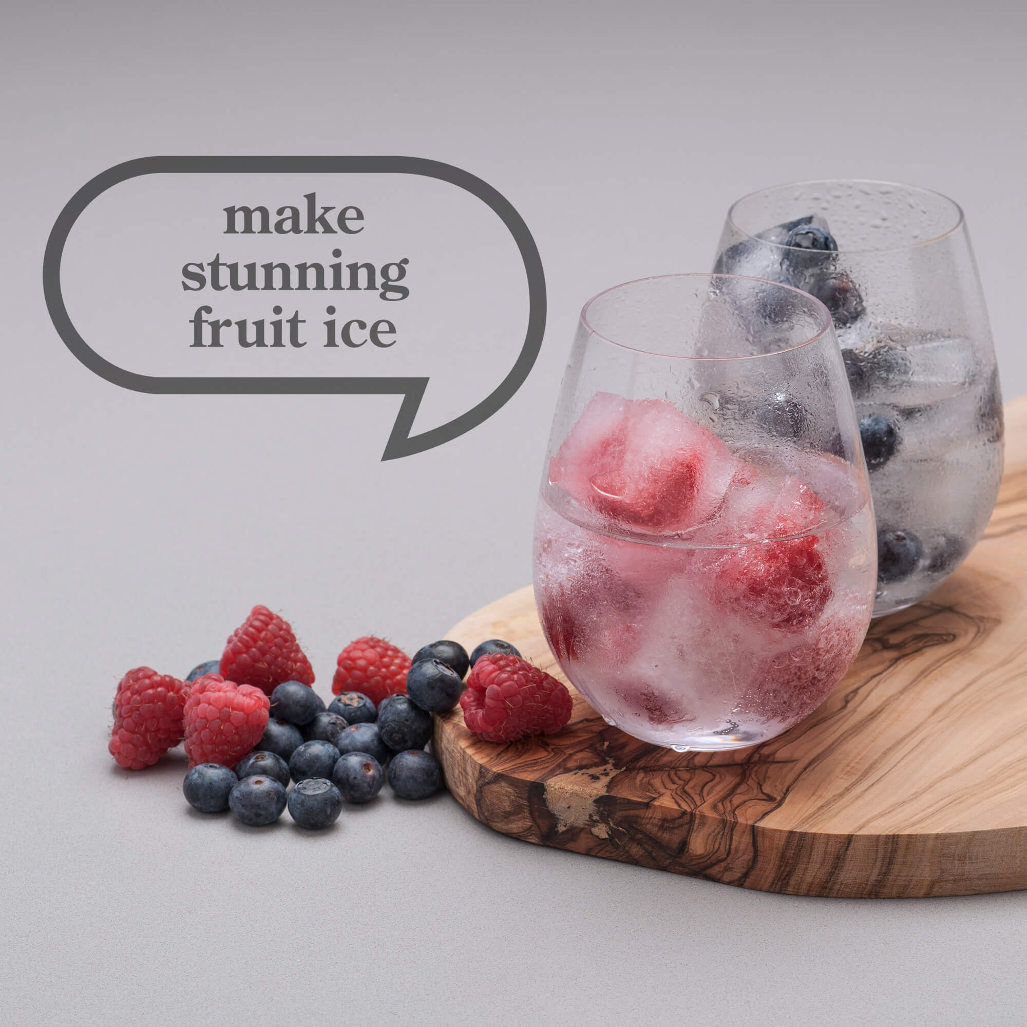 Make fruit ice with the Zeal Extra Large Ice Cube Tray
