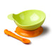 Zeal Silicone Baby Bowl and Spoon Set in Lime and Orange