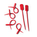 Zeal Silicone Set of 6 Small Bag Ties in Red