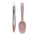 Zeal Silicone Kitchen Tongs & Spatula Spoon Set in Rose Pink