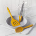 Zeal Kitchen Tongs, Slotted Turner & Spatula Spoon Set in Mustard