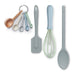 Zeal Silicone Measuring Spoons, Spatula, Traditional Spoon & Whisk Set in Duck Egg Blue