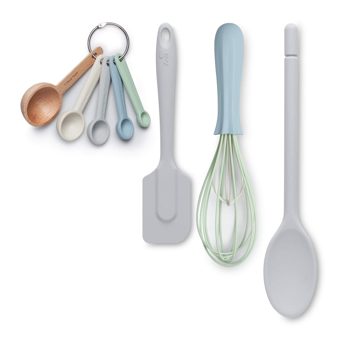 Kitchen Innovations Silicone & Beechwood Measuring Spoon Set at